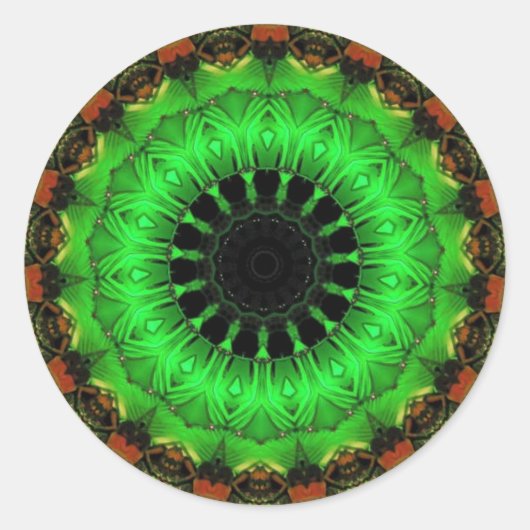 エメラルドサークルステッカー ラウンドシール (正面)