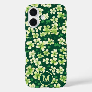 エメラルドシャムロックタペストリー：ダークグリーン喜び iPhone 16ケース