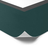 エメラルドシルバーウィンターホリデー結婚ズウェルカム ポスター (角)