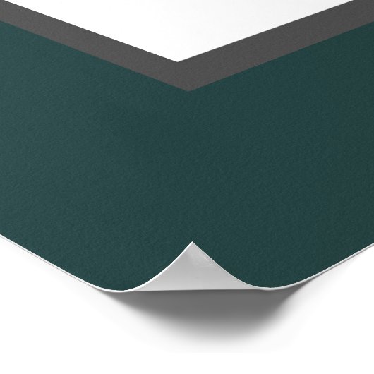 エメラルドシルバーウィンターホリデー結婚ズウェルカム ポスター (角)