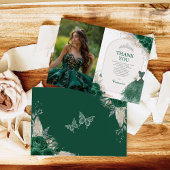 エメラルドシルバーキンセアニェラフォトサンキューカード 招待状