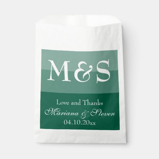 エメラルドシンプルグモダンリー結婚ンの フェイバーバッグ (正面)