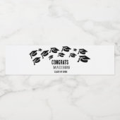 エメラルドシンプル卒業式ウォーターボトル ペットボトルラベル (シングルラベル)