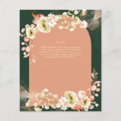 エメラルドシーズンコーラルグリーン結婚フローラ (裏面)