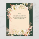 エメラルドシーズンコーラルグリーン結婚フローラ (裏面)