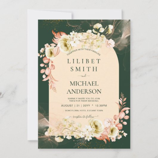 エメラルドシーズンコーラルグリーン結婚フローラ (正面)