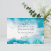 エメラルドシーブルー正教キリスト教バプテスマ サンキューカード (スタンド正面)