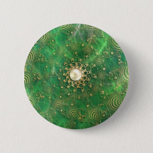エメラルドシーボタンの下 缶バッジ (正面)