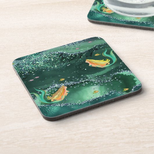 エメラルドシーマーメイドコースター コースター (左側)