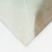 エメラルドジェイドグリーンと金ゴールド抽象芸術アート フリースブランケット (角)