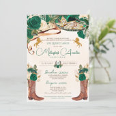 エメラルドジェイドグリーンバラウエスタンチャロキンセニェラ 招待状 (スタンド正面)