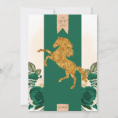 エメラルドジェイドグリーンバラウエスタンチャロキンセニェラ 招待状 (裏面)