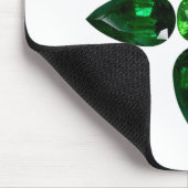 エメラルドジェムストーンアートグリーン マウスパッド (コーナー)