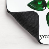 エメラルドジェムストーンアートグリーン マウスパッド (コーナー)