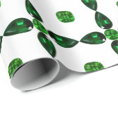 エメラルドジェムストーンアートグリーン ラッピングペーパー (ロールコーナー)