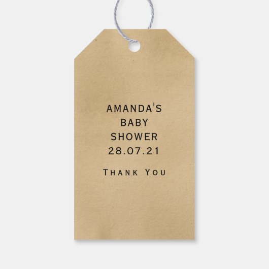 エメラルドジェムストーンヴィンテージ鍵 ギフトタグ (裏面)