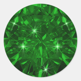 エメラルドジェムストーン招待状封筒ラッピング ラウンドシール