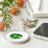 エメラルドジェムストーン、グリーン キーホルダー (側面)