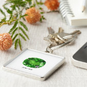 エメラルドジェムストーン、グリーン キーホルダー (側面)