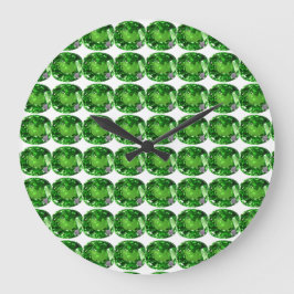 エメラルドジェムストーン、グリーン ラージ壁時計