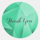 エメラルドジュエリートーンサンキューステッカー ラウンドシール (正面)