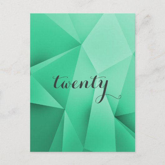 エメラルドジュエリートーンテーブル番号はがき ポストカード (正面)