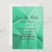 エメラルドジュエルトーンの結婚式招待状(Save the Date) 招待状 (正面)