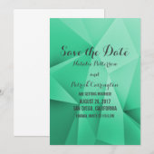 エメラルドジュエルトーンの結婚式招待状(Save the Date) 招待状 (正面/裏面)