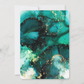 エメラルドジュエルトーン結婚式招待状 招待状 (裏面)