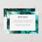 エメラルドジュエル結婚トーン詳細カード エンクロージャーカード (正面/裏面)