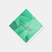 エメラルドジュエールトーン結婚ズ紙ナプキンス スタンダードカクテルナプキン (角)