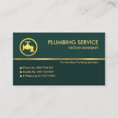 エメラルドスタイリッシュグリーン金ゴールド水栓配管 名刺 (正面)