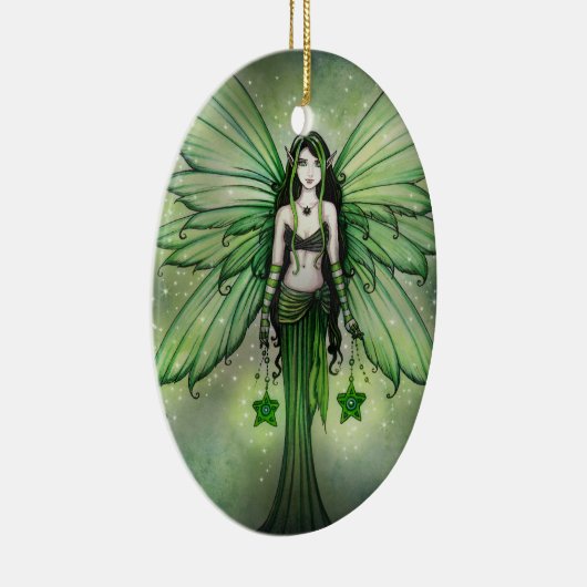 エメラルドスタークリスマスフェアリーオーナメント セラミックオーナメント (右)
