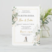エメラルドセージ スペイン 結婚式 招待状 (スタンド正面)