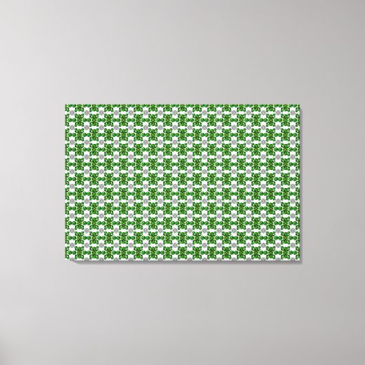 エメラルドダイヤモンドジェムストーンアートグリーン キャンバスプリント (正面)