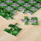 エメラルドダイヤモンドジェムストーンアートグリーン ジグソーパズル (側面)