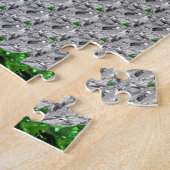 エメラルドダイヤモンドジェムストーンアートグリーン ジグソーパズル (側面)