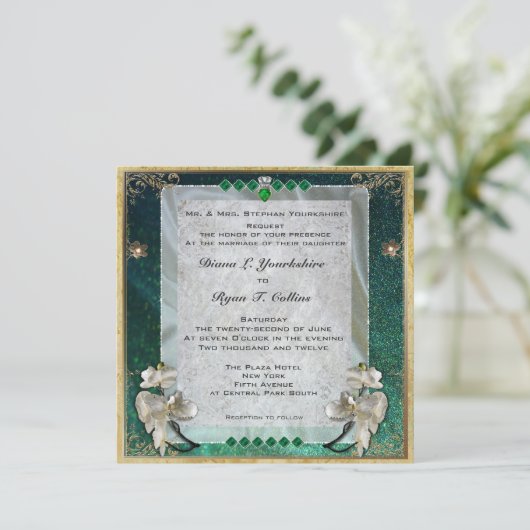 エメラルドダイヤモンド招待状 招待状 (スタンド正面)