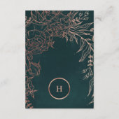 エメラルドダスティバラ金ゴールドモノグラムリース結婚ズ エンクロージャーカード (裏面)