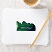 エメラルドダークグリーン水カラーミニマル抽象芸術 ラベル (インサイチュ)