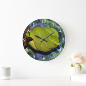 エメラルドツリーボアヘビ ラージ壁時計 (ホーム)