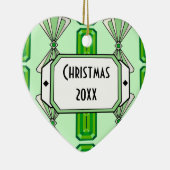 エメラルドデコストライプ セラミックオーナメント (右)