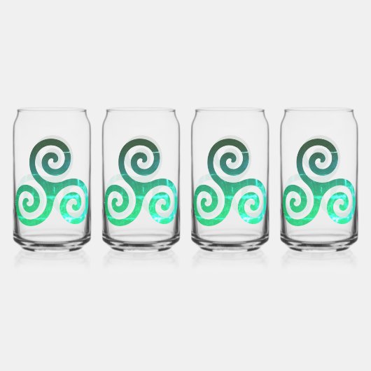 エメラルドトリスケレ古代ケルトのシンボルセット ガラス缶 (正面)