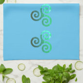 エメラルドトリスケレ古代ケルトのシンボル キッチンタオル (折り畳み)