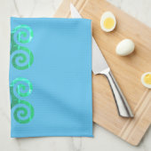 エメラルドトリスケレ古代ケルトのシンボル キッチンタオル (四つ折り)