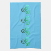 エメラルドトリスケレ古代ケルトのシンボル キッチンタオル (縦)