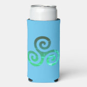 エメラルドトリスケレ古代ケルトのシンボル スリム缶クーラー (Seltzer正面)