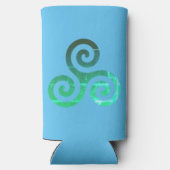 エメラルドトリスケレ古代ケルトのシンボル スリム缶クーラー (裏面)