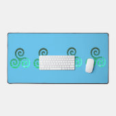 エメラルドトリスケレ古代ケルトのシンボル デスクマット (キーボード&マウス)