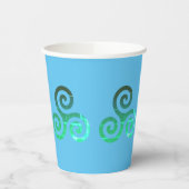 エメラルドトリスケレ古代ケルトのシンボル 紙コップ (左)